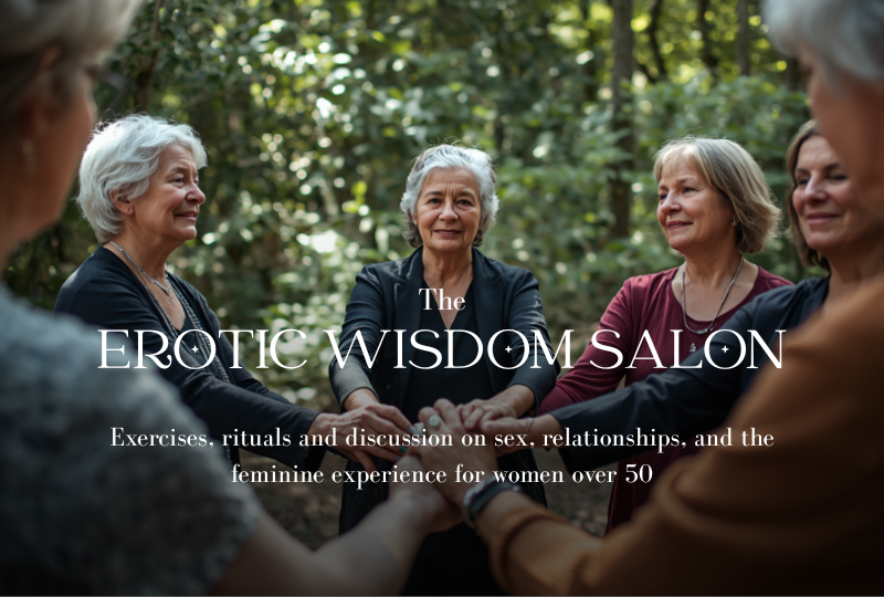 Women gather in a circle for the Erotic Wisdom Salon
